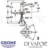 Grohe Eurodisc Cosmopolitan Single-Lever Sink Mixer Dimensions